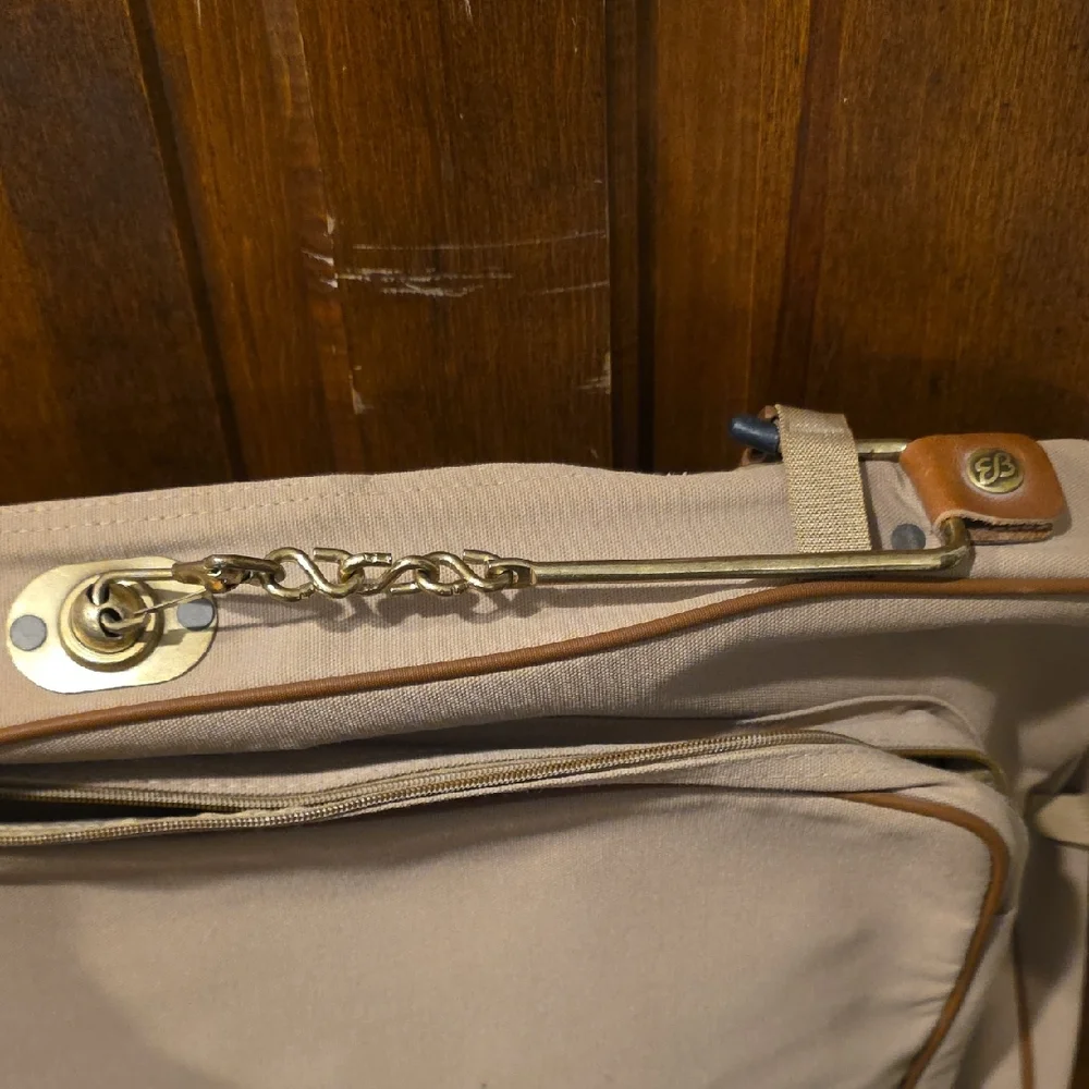 Vintage Eddie Bauer Edition Ford Canvas & Leather Garment Bag Luggage Travel Bag